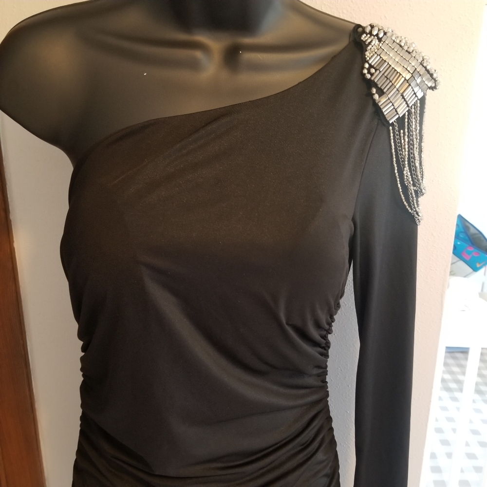 Sold! Black One Shoulder Dress